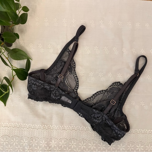 Charcoal Gray Lace Underwire Bra by Eberjey - Picture 3 of 6